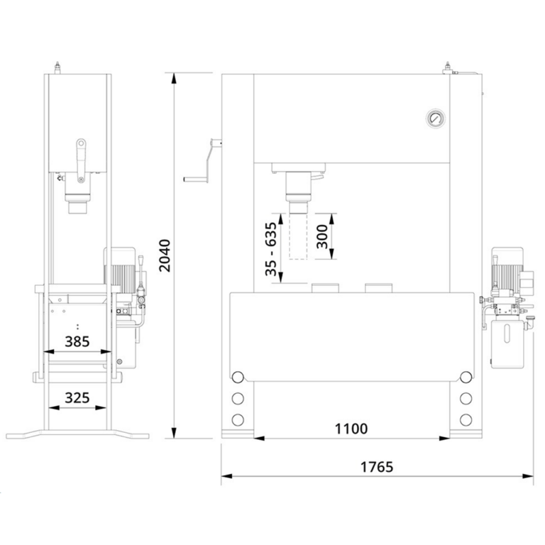 mitat AC P100EH2 hydrauliprässille