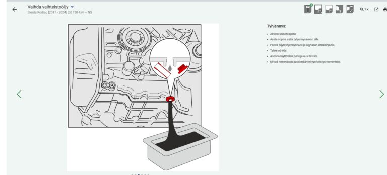 macsdata vaihteistoöljyn vaihto-ohje