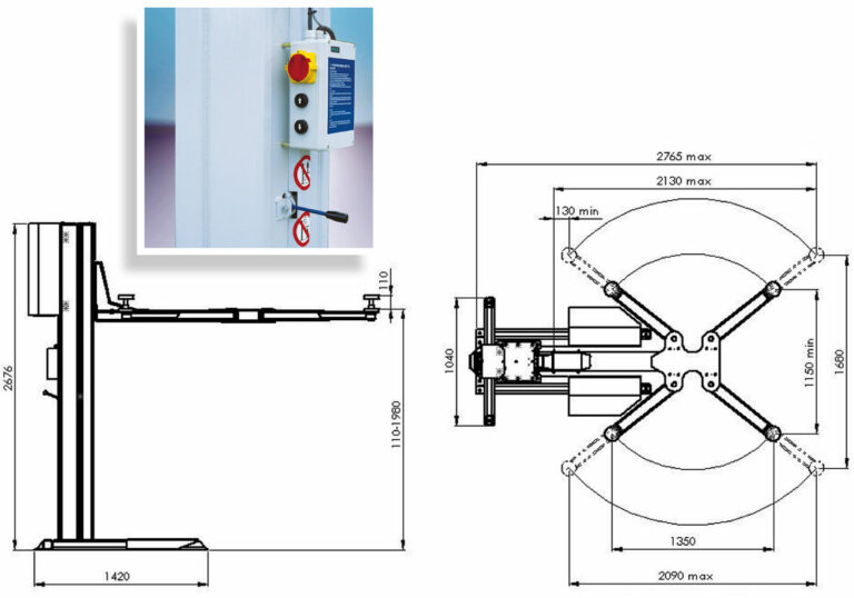 NordLift DH2500 mitat