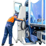 Nordlift HDL 6000 nostopylväät käytössä