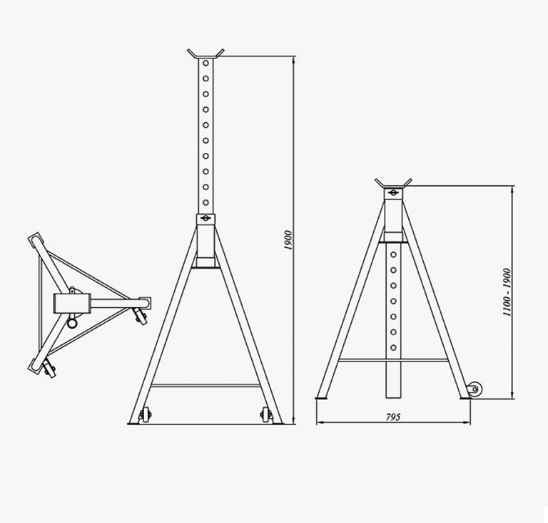 NordLift SP-8500 akselipukin mittapiirros