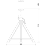 AC AB8-310 akselipukin mittapiirros