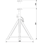 AC AB8-360 akselipukin mittapiirros