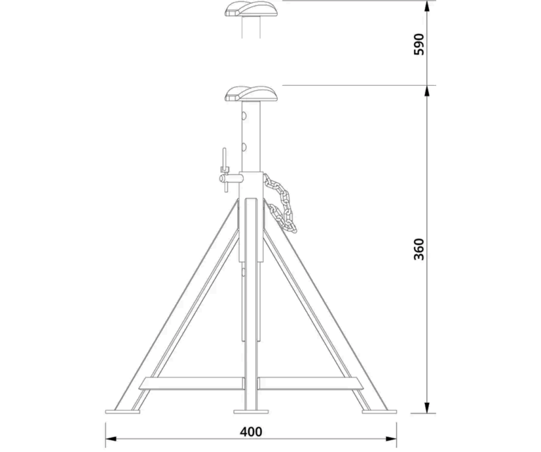 AC AB8-360 akselipukin mittapiirros