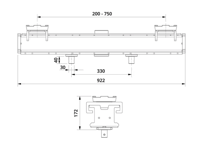 mittapiirros AC T4-2 poikkipalkki