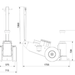 Raskaan hallitunkin mitat, AC Hydraulic 100-1