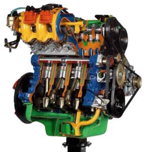AutoEDU havainnemalli Fiat DOHC moottorista