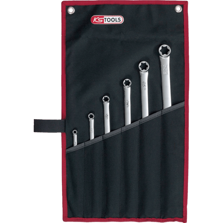 KS Tools 6-osainen TX-E E-Torx kiintoavainsarja, erikoispitkät
