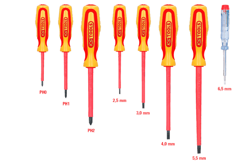 ruuvitalttasarja KS Tools 117.0550 korkeajännitetöihin, 1000 V