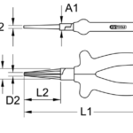 VDE kärkipihtien mitat, KS Tools 117.1290