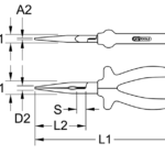 VDE kärkipihtien mitat, KS Tools 117.1291