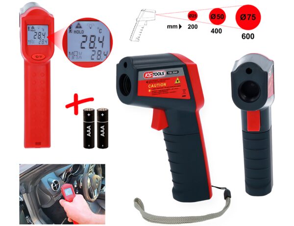 KS Tools infrapunalämpömittarin käyttö