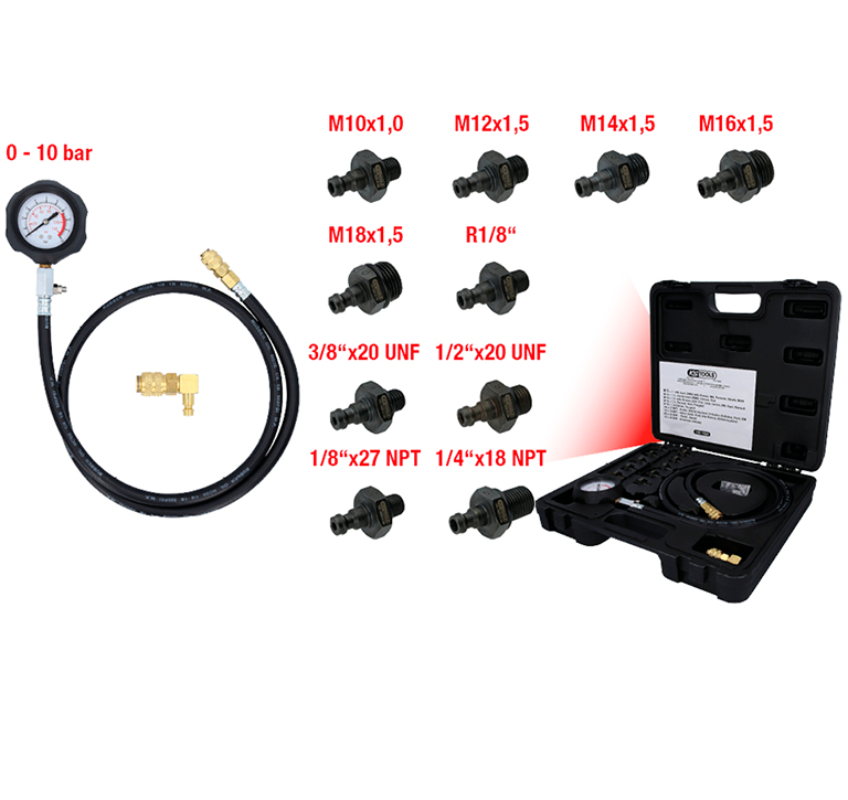 öljynpaineen mittaussarjan sisältö, Ks Tools