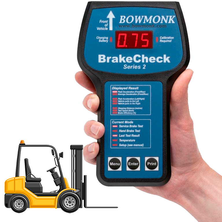 hidastuvuusmittari trukeille Bowmonk BrakeCheck FLT