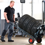 renkaiden siirto AHCON Wheel Caddy vaunulla