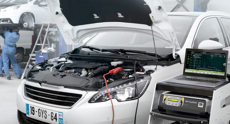 Akun lataus korjaamolla GYSFLASH