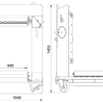 AC WT 1500NT-B paripyöränostimen mitat