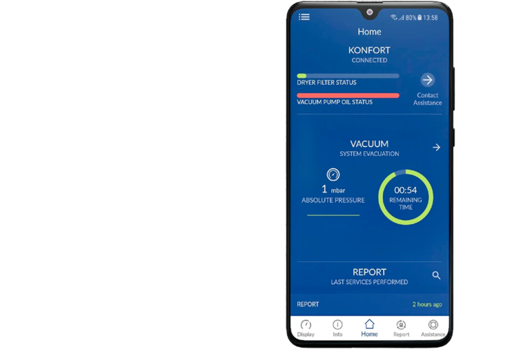puhelin sovellus Texa Konfort 780 Touch BI-GAS