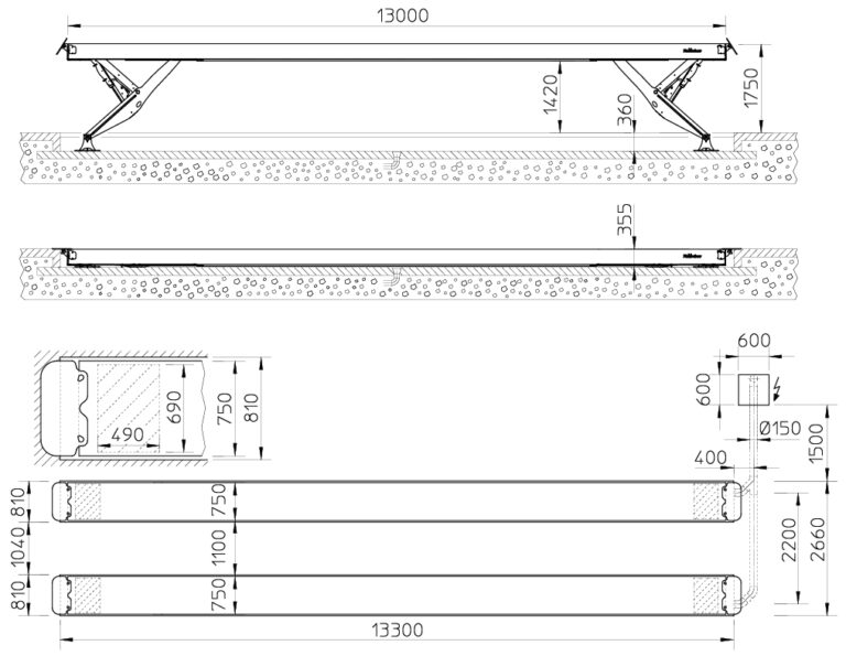 HDS25-13000 puolisaksinostin