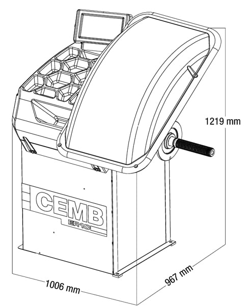 Cemb ER10 Pro mittapiirustus