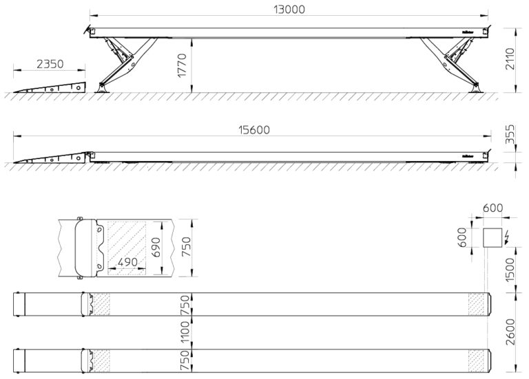 HDS25-13000 mittapiirros