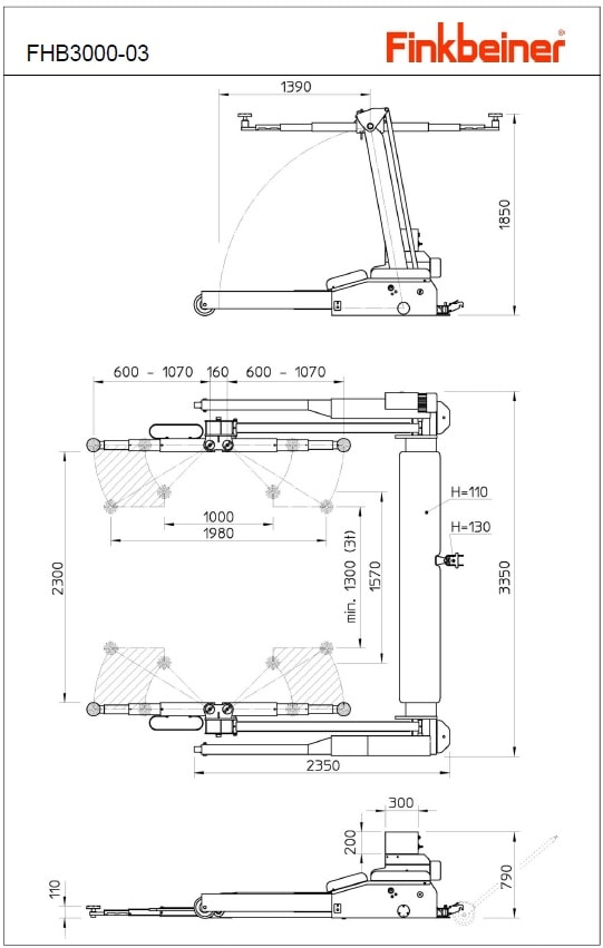 FHB3000-01-SS-2300 mittapiirros