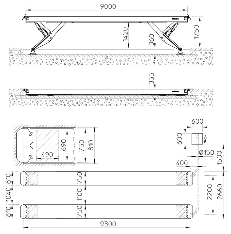 HDS25-9000 puolisaksinostin