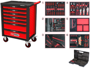 työkaluvaunu KS Tools Racing line, 7 vetolaatikolla