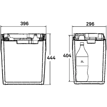 Waeco SC30 Cool Fun viileäkaapin mitat