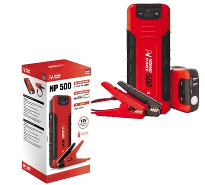 Gys Lithium Nomad Power 500 apukäynnistin, varavirtalähde ja pakkaus