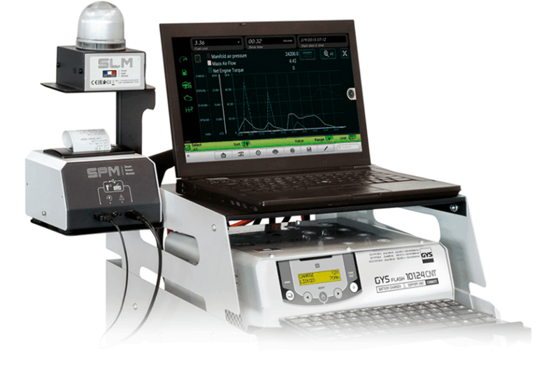 latauksen merkkivalo vaunuun asennettuna GYS GYSFLASH