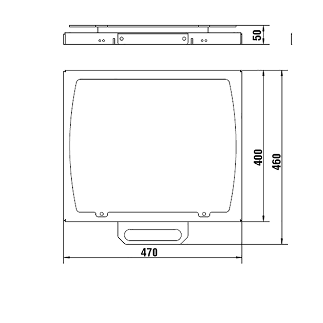 mittapiirustus W-UT-AK015 mekaaninen liukulevy pyöränsuuntaukseen