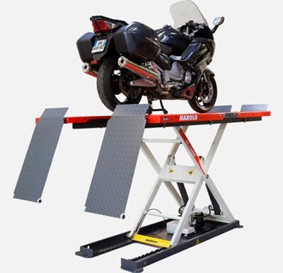 moottoripyörän huolto Marolo MODULIFT 1400 MOH nostimella