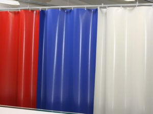 Palosuojattu PVC kankainen suojaverho