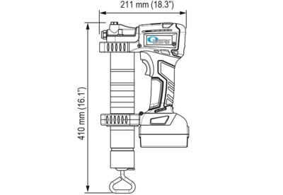 Orion 13534 rasvapistoolin mittapiirros
