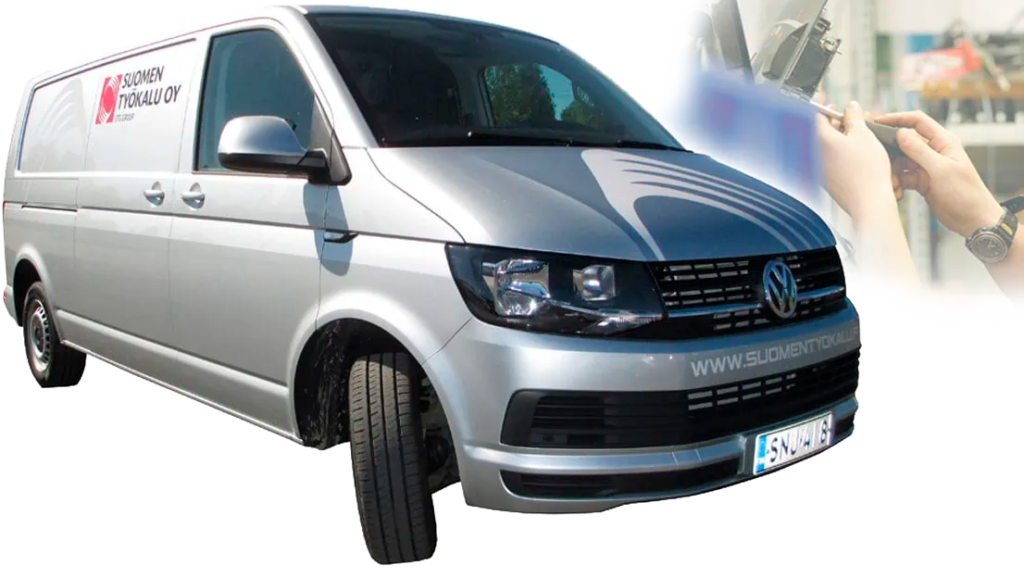 huolto- ja asennuspalvelun huoltoauto Suomen Työkalu