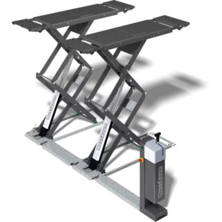 saksinostin Nussbaum Jumbo Lift HF X-Tend, jatkettavilla ajosilloilla