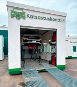 Katsastuskontti Kotka - Kymeenlaakso nosto-ovi