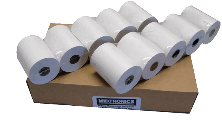 10 kpl paperirullia, Midtronics tulostimeen