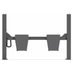 Nussbaum Combi Lift 4.55 s 4-pilarinostin kuvattuna takaa