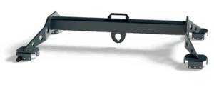 2-pilarinostimen nostotalloihin kiinnitettävä nostoteline raskaiden taakkojen, esimerkiksi akkujen nostamiseen pakkauslavalta liikuteltavalle pöydälle tai akkunostimelle.