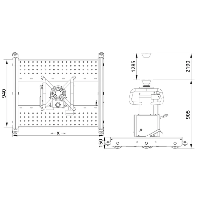 AC kuilunostin GGD150S mitoituspiirustus