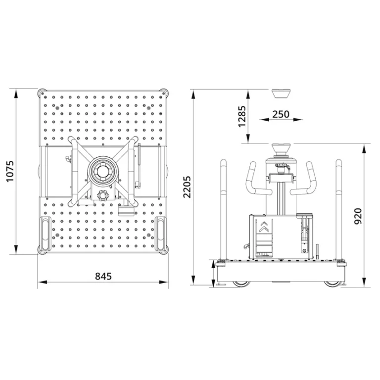 AC kuilunostin GGD150U mitoituspiirustus